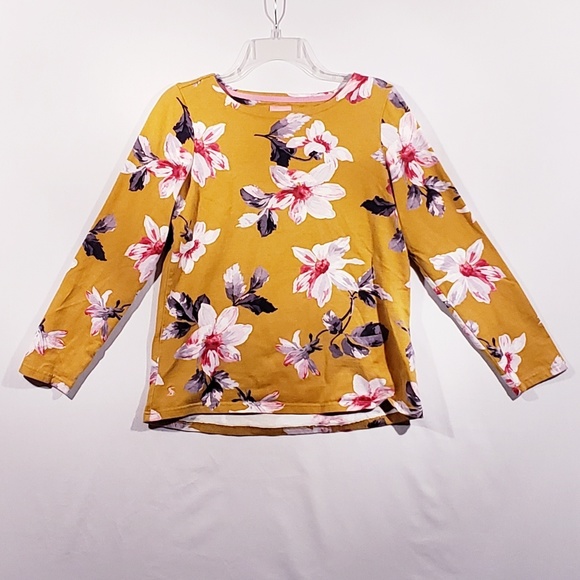 Joules Tops - Joules long sleeve yellow floral top size 8